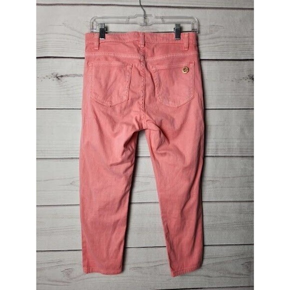 MICHAEL KORS Women's Faded Sea Coral Red Slim Fit Stretch Jeans Size 4 - Picture 2 of 7